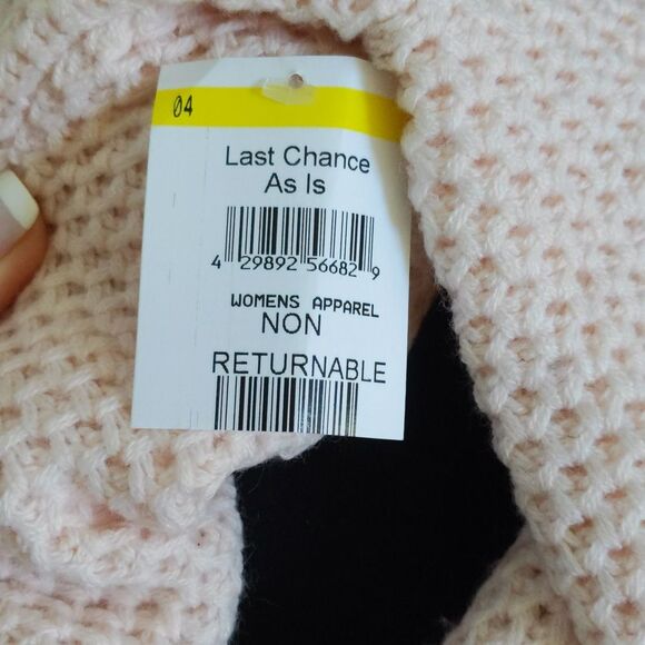 Sanctuary loose knit light pink cowl turtleneck sweater NWT, oversized S - Picture 7 of 9